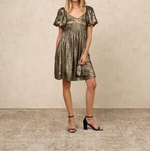 NEW NORALEE isabella mini dress in gold